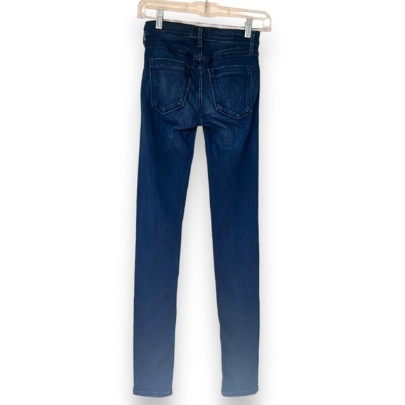 Agolde Dark Rinse Whisker Wash Mid rise Skinny Straight Leg Denim Jeans - Picture 7 of 8